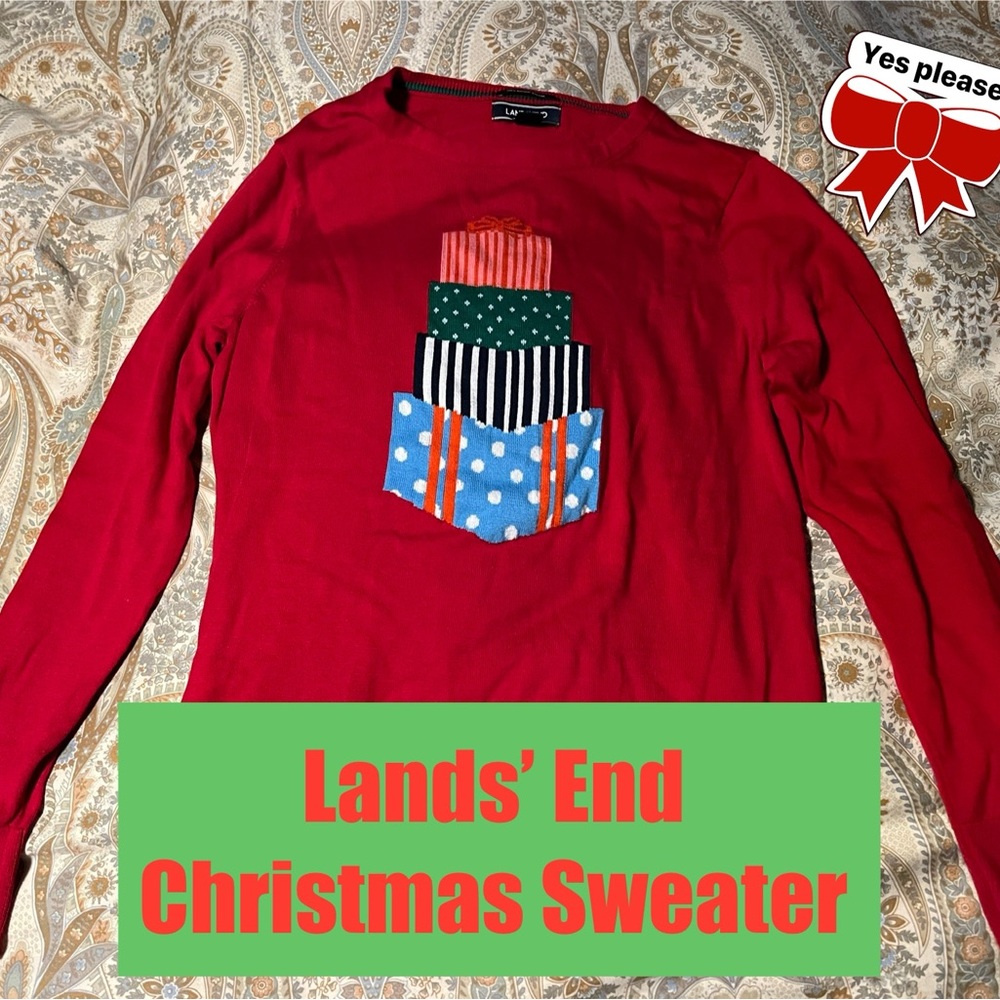 New Without Tags Christmas Sweater from Lands’ End!